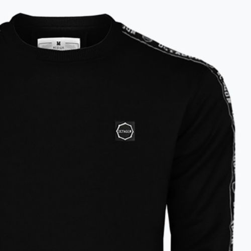 Herren Sweatshirt Octagon Stripe schwarz