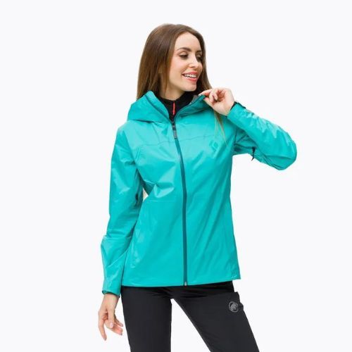 Damen-Membran-Regenjacke Black Diamond Stormline Stretch blau APM6974050XSM1