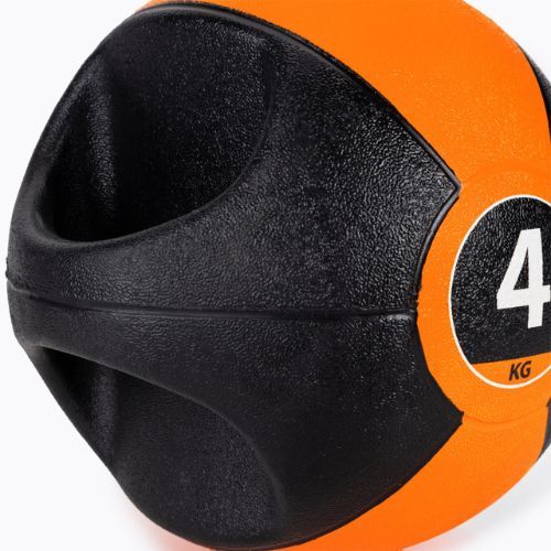 Medizinball mit Griffen 4 kg Pure2Improve orange P2I201990