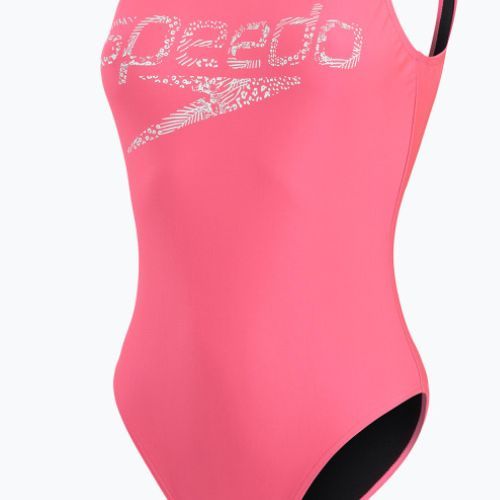 Speedo Frauen einteiliger Badeanzug Logo Deep U-Back rosa 68-12369A657