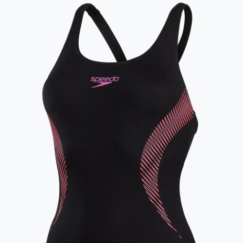 Speedo Placement Muscleback Damen Badeanzug einteilig schwarz 68-08694G704