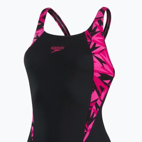 Speedo Hyperboom Splice Muscleback Damen Badeanzug einteilig schwarz 68-13470G720