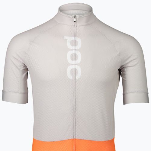 Fahrradtrikot für Männer POC Essential Road Logo granite grey/zink orange