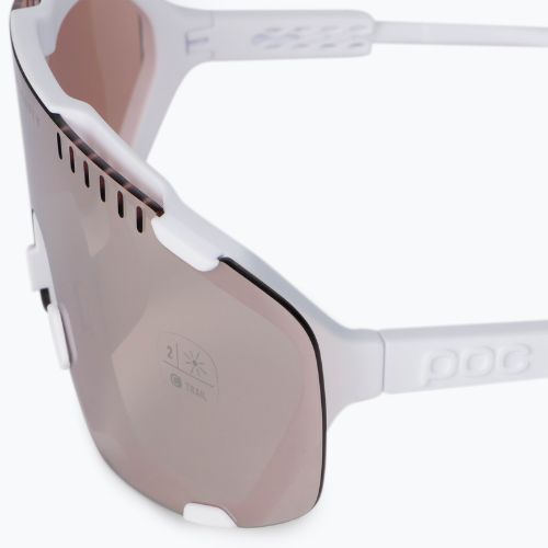 Fahrradbrille POC Devour hydrogen white/clarity trail silver