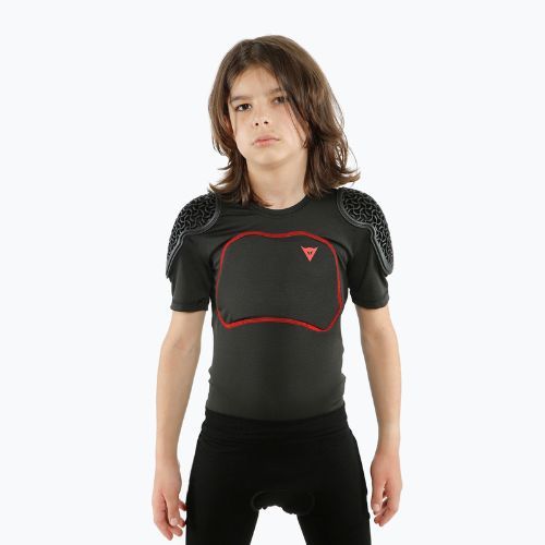 Fahrradtrikot für Kinder mit Protektoren Dainese Scarabeo Pro black