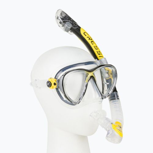 Cressi Big Eyes Evolution Tauchset + Alpha Ultra Dry Maske + Schnorchel gelb DS337010