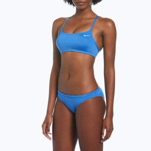 Zweiteiliger Damen-Badeanzug Nike Essential Sports Bikini blau NESSA211-442