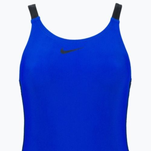 Einteiliger Damen-Badeanzug Nike Logo Tape Fastback blau NESSB130-416