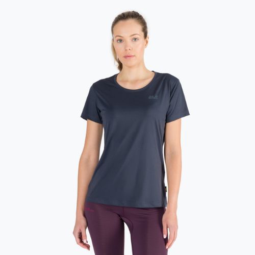 Damen-Trekking-T-Shirt Jack Wolfskin Tech dunkelgrau 1807121_1389