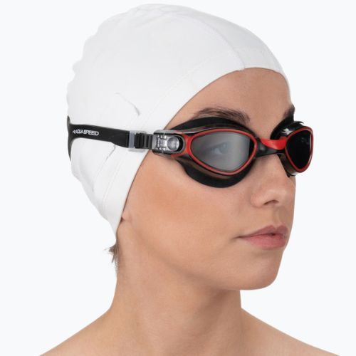 AQUA-SPEED Calypso Schwimmbrille schwarz-rot 83