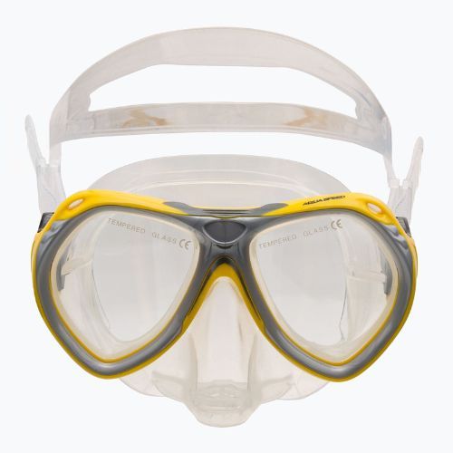 AQUA-SPEED Kindertauchset Aura + Evo Maske + Schnorchel gelb 605