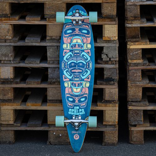 Playlife Seneca Longboard Skateboard blau 880294