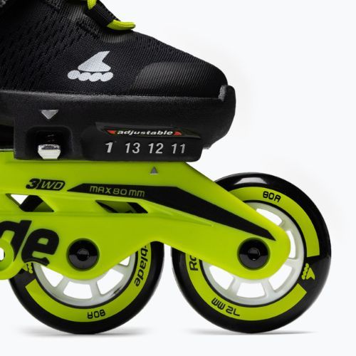 Rollerblade Microblade Kinder Rollschuhe schwarz und gelb 7101700215