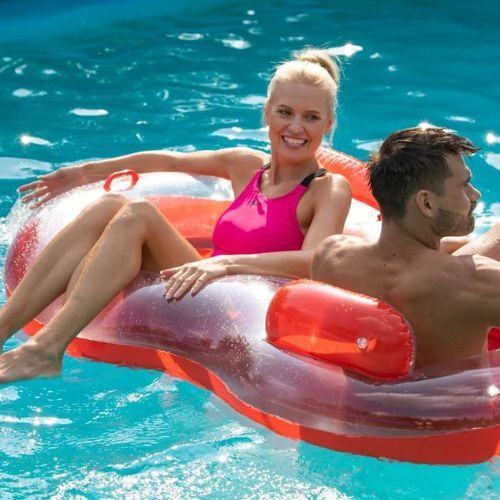 AQUASTIC Zwei-Personen-Schwimmrad rot ASR-175R