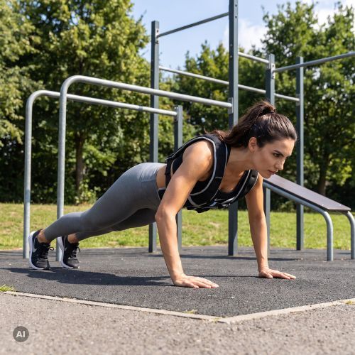 XTREXO gewichtete Trainingsweste schwarz WV-05