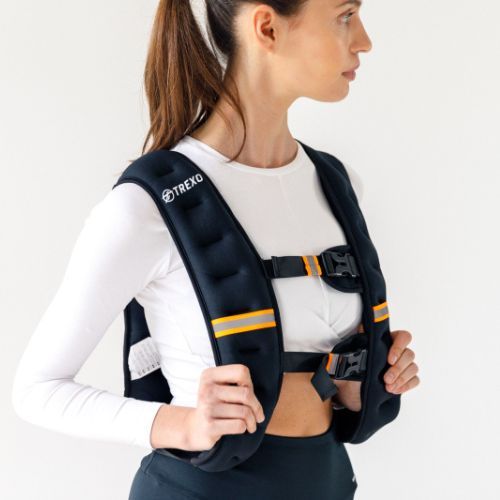 TREXO gewichtete Trainingsweste schwarz WV-10