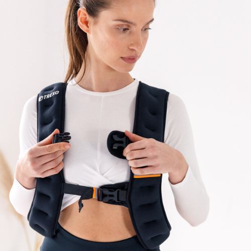 TREXO gewichtete Trainingsweste schwarz WV-10