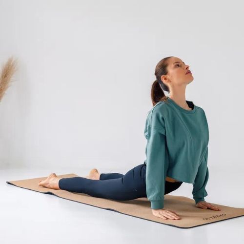 XTREXO Yoga-Matte TPE-Kork 6 mm schwarz YM-C01C