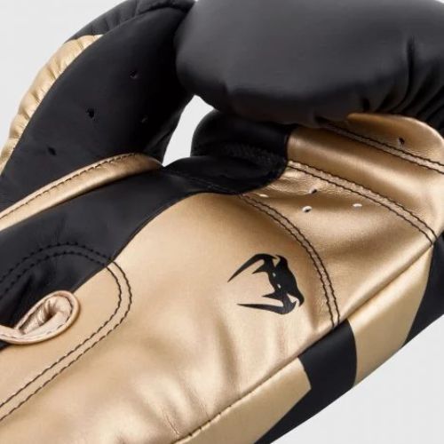 Venum Elite Herren Boxhandschuhe schwarz und gold VENUM-1392
