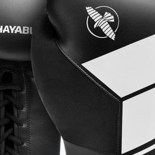 Hayabusa S4 Lace Up Boxhandschuhe weiß S4LACBG-BK