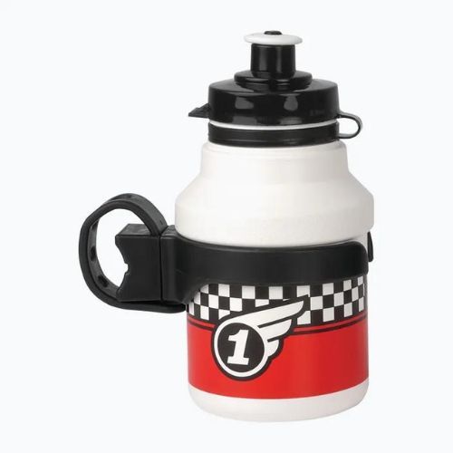 POLISPORT Kinderfahrrad Flasche mit Korb Elefant weiß und rot 8644200107
