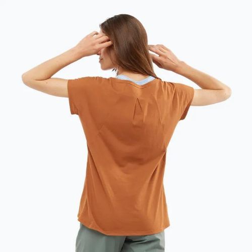 Wandershirt trekking Damen Salomon Essential Shaped SS orange LC179