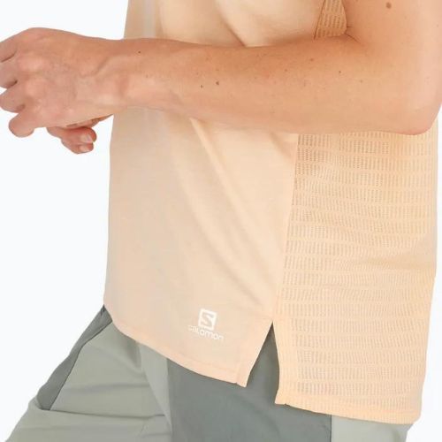 Wandershirt trekking Damen Salomon Outline Summer SS orange LC17945