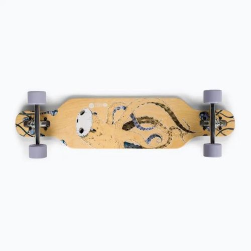 Fish Skateboards Octopus Longboard beige LONG-OCT-SIL-PUR