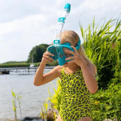 AQUASTIC Schnorchelset Maske + Schnorchel blau SMFK-01SN
