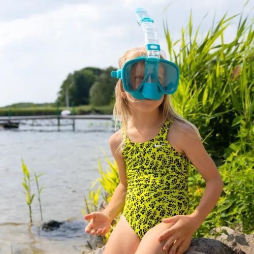 AQUASTIC Schnorchelset Maske + Schnorchel blau SMFK-01SN