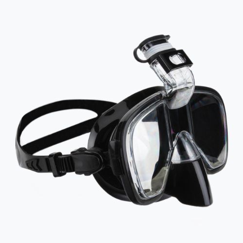 AQUASTIC Schnorchelset Maske + Schnorchel schwarz SMFK-01SC