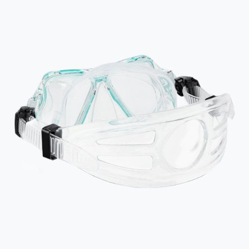 AQUASTIC Schnorchelset Maske + Flossen + Schnorchel blau MSFA-01SN