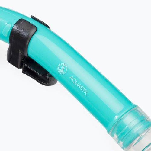 AQUASTIC Schnorchelset Maske + Flossen + Schnorchel blau MSFA-01SN