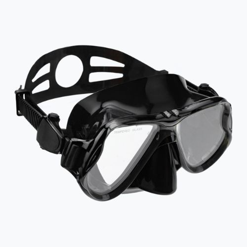 AQUASTIC Schnorchelset Maske + Flossen + Schnorchel schwarz MSFA-01SC