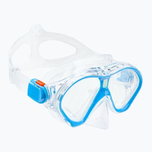 AQUASTIC Kinder-Schnorchelset Maske + Flossen + Schnorchel blau MSFK-01SN