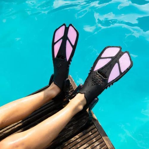 Kinderschnorchelset AQUASTIC Maske + Flossen + Schnorchel rosa MSFK-01SR