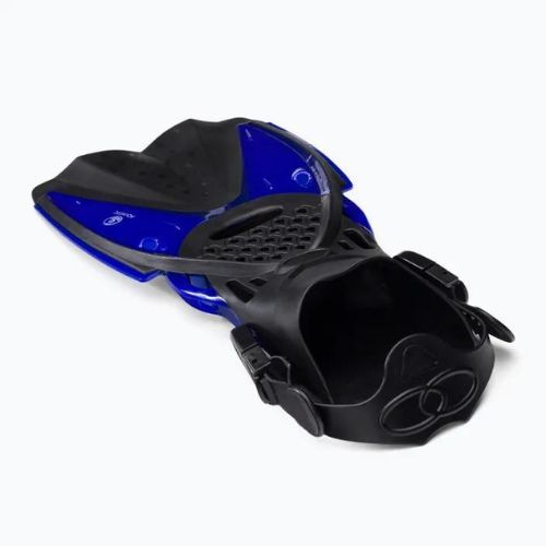 AQUASTIC Schnorchelset Vollgesichtsmaske + Flossen blau SMFA-01SN