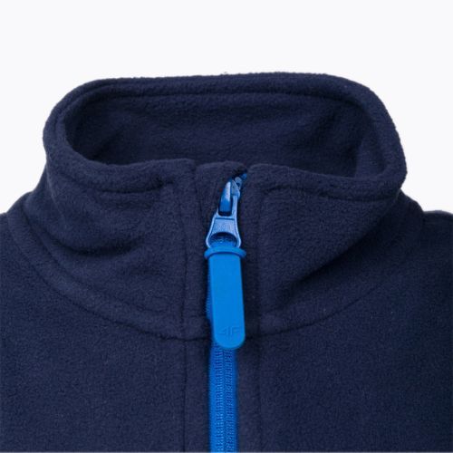 Kinder-Ski-Sweatshirt 4F JPLM001 Fleece navy blau HJZ22-JPLM001
