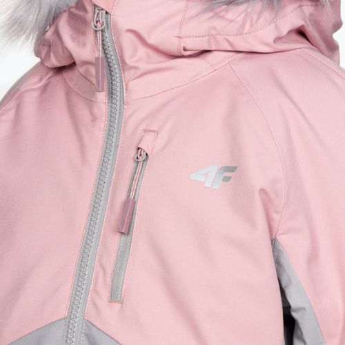 Kinder-Skijacke 4F rosa HJZ22-JKUDN003