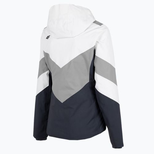 Damen-Skijacke 4F schwarz-grau H4Z22-KUDN008