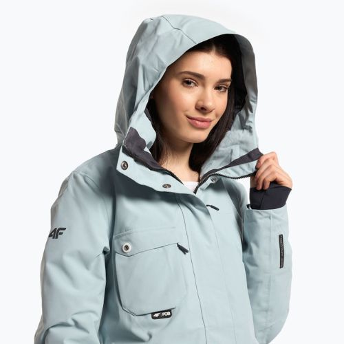Damen Snowboardjacke 4F blau H4Z22-KUDS001