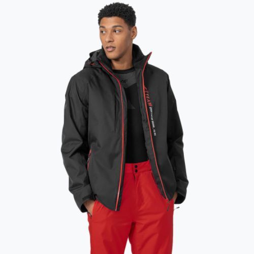 Herren 4F Skijacke schwarz H4Z22-KUMN003