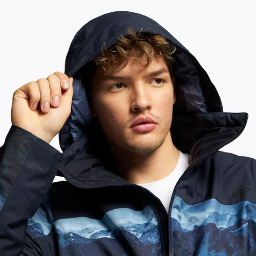 Herren 4F Skijacke navy blau H4Z22-KUMN006