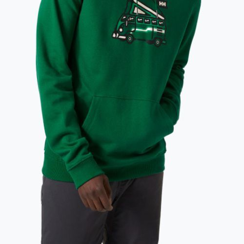 Herren-Trekking-Sweatshirt Helly Hansen F2F Organic Cotton Hoodie 486 grün 62934