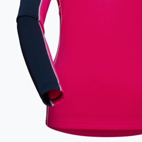 Damen-Trekking-Sweatshirt MMMUT Aenergy ML Half Zip Pull rosa und marineblau