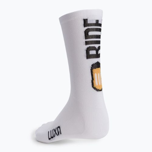 LUXA Beer Ride Fahrradsocken weiß LAM21SBRWS1