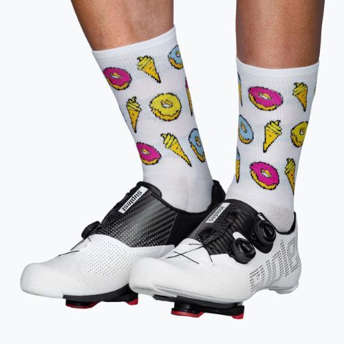 LUXA Donuts Radsocken weiß LUAMSDS