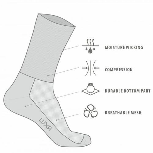 LUXA Donuts Radsocken weiß LUAMSDS