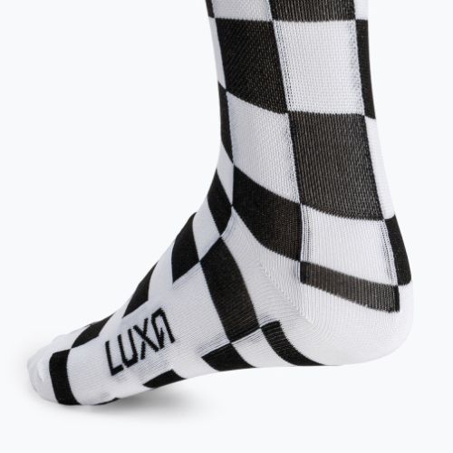 LUXA Squares Fahrradsocken schwarz und weiß LUHE21SSQS