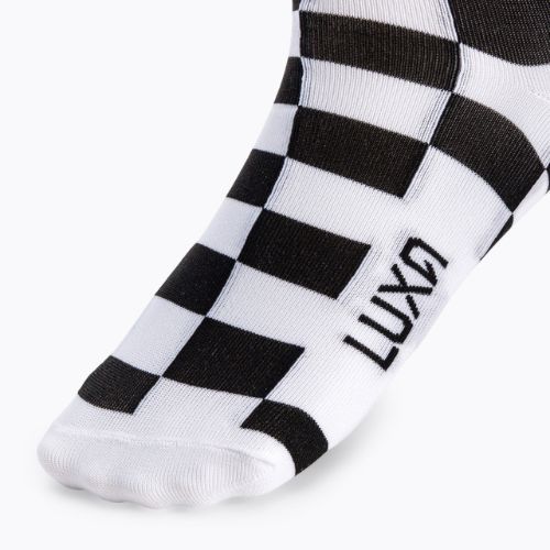 LUXA Squares Fahrradsocken schwarz und weiß LUHE21SSQS